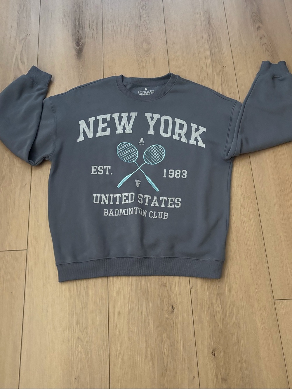Crewneck Sweatshirt - New York United States Badminton Club - Gray
